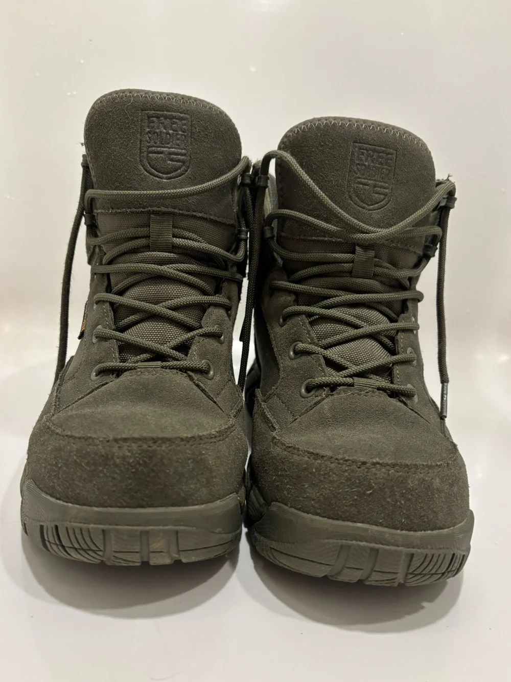 Free Soldier Women’s Lightweight Waterproof Green Work Boots in size 9